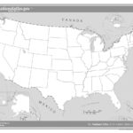 Usa States (Unlabeled) (Black And White) Laminated Wall Map For Usa Map With States Black And White Printable