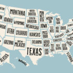 Usa United States Map States With State Names Decorative Travel For Cool Printable Map Of USA For A Ca Texas Roadtrip