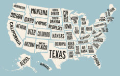 Usa United States Map States With State Names Decorative Travel for Cool Printable Map of USA For A Ca-Texas Roadtrip