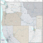 Wall Map Of Custom Pacific Northwest Region For Pacific Northwest USA Printable Map Blank