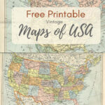 Wonderful Free Printable Vintage Maps To Download Intended For Printable Vintage Map Of USA