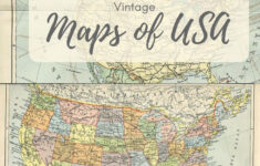 Wonderful Free Printable Vintage Maps To Download within Usa Map Vintage Printable