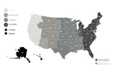 X-Large Usa Zeitzone Karte Mehrfarbig - Wandtattoo in Usa Time Zone Map Printable Black And White